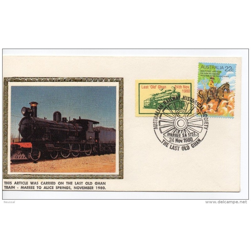 Carta de trenes autralia 1980 Carta de trenes autralia 1980
