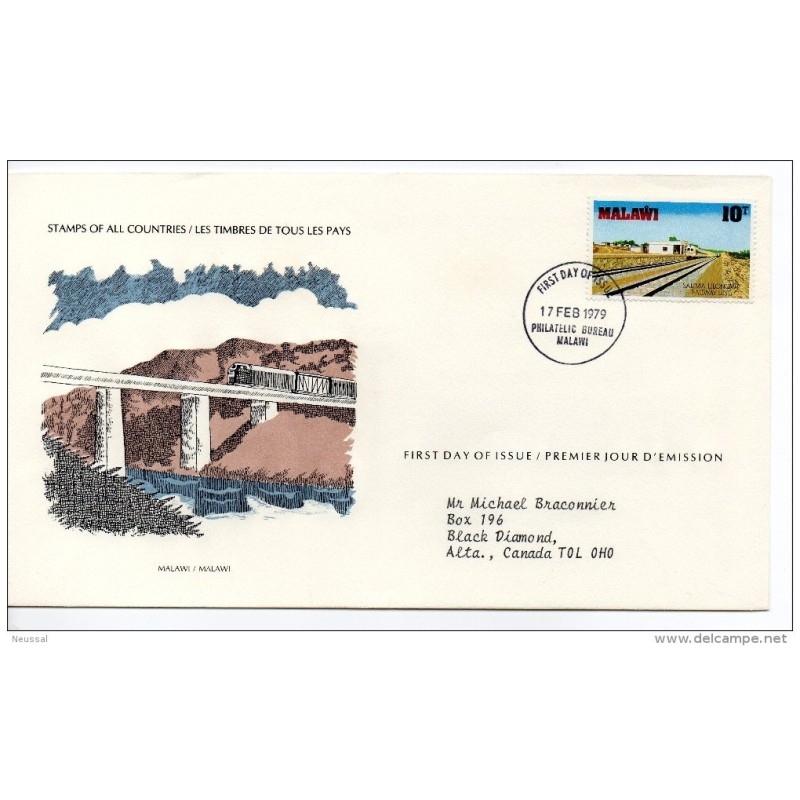 Carta de malawi de trenes Carta de malawi de trenes