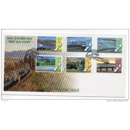Carta con serie n 154853  trenes nueva zelanda