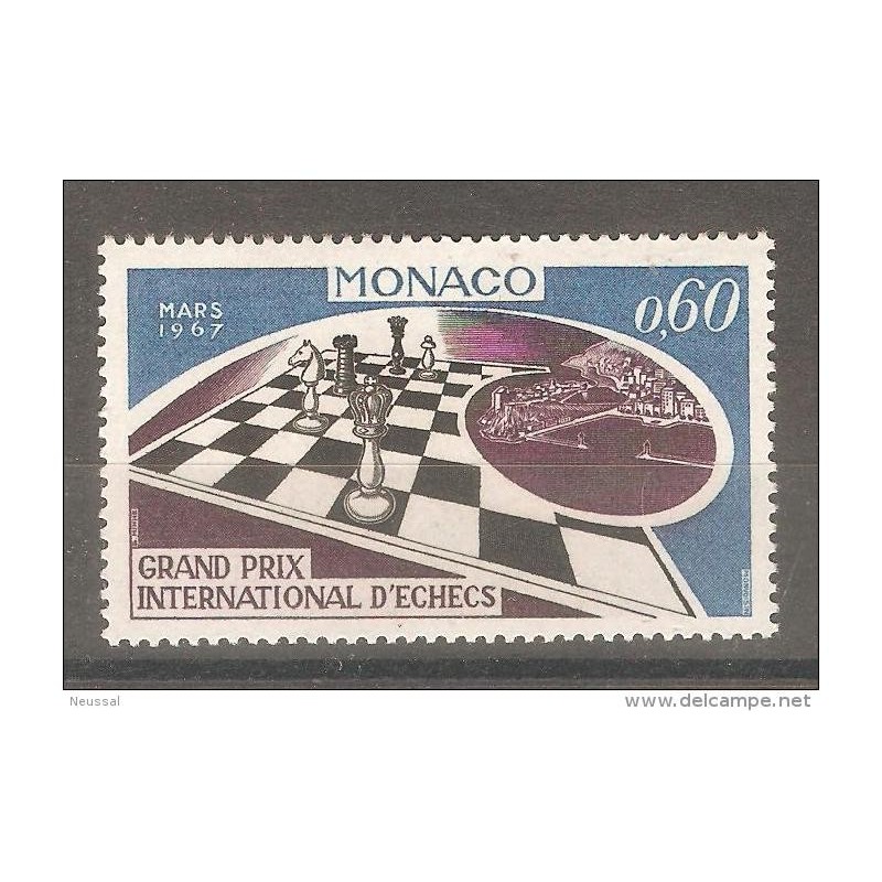 Sello de monaco ajedrez Sello de monaco ajedrez