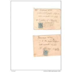 2 cartas antiguas direccion buenos aires