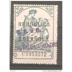 Viñeta con sobrecarga  republica española