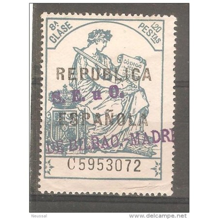 Viñeta con sobrecarga  republica española