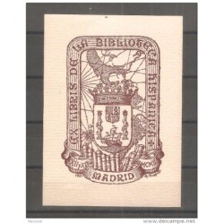 Papel libris  de la biblioteca hispanica madrid