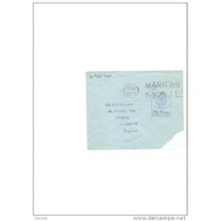 Carta con cuño de barco