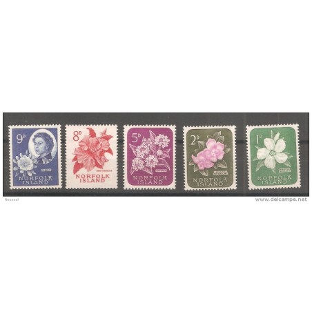 Sellos de flores de norfolk de la serie 2644