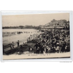 Tarjeta postal biarritz  la plage