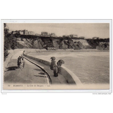 Tarjeta postal biarritz  la cote des basques