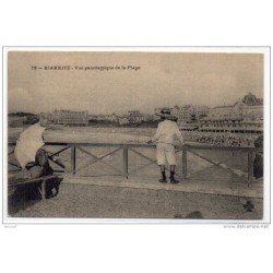 Tarjeta postal biarritz  veu panoramica de la plage