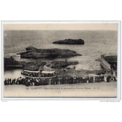 Tarjeta postal biarritz  depart dun bateau de promenade au port