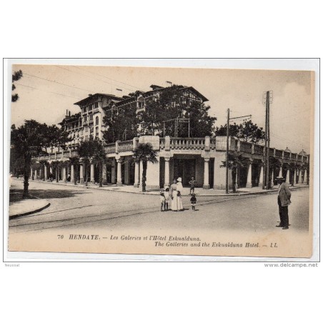 Tarjeta postal hendaye les galeries et lhotel eskualduna