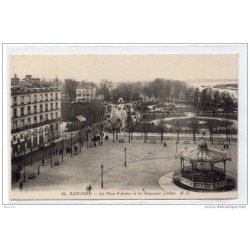 Tarjeta postal bayonale place darmes et les nouveaus jardins