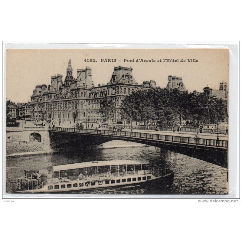 Tarjeta postal paris pont darcole et lhotel Tarjeta postal paris pont darcole et lhotel