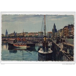 Tarjeta postal la rochelle  circulada