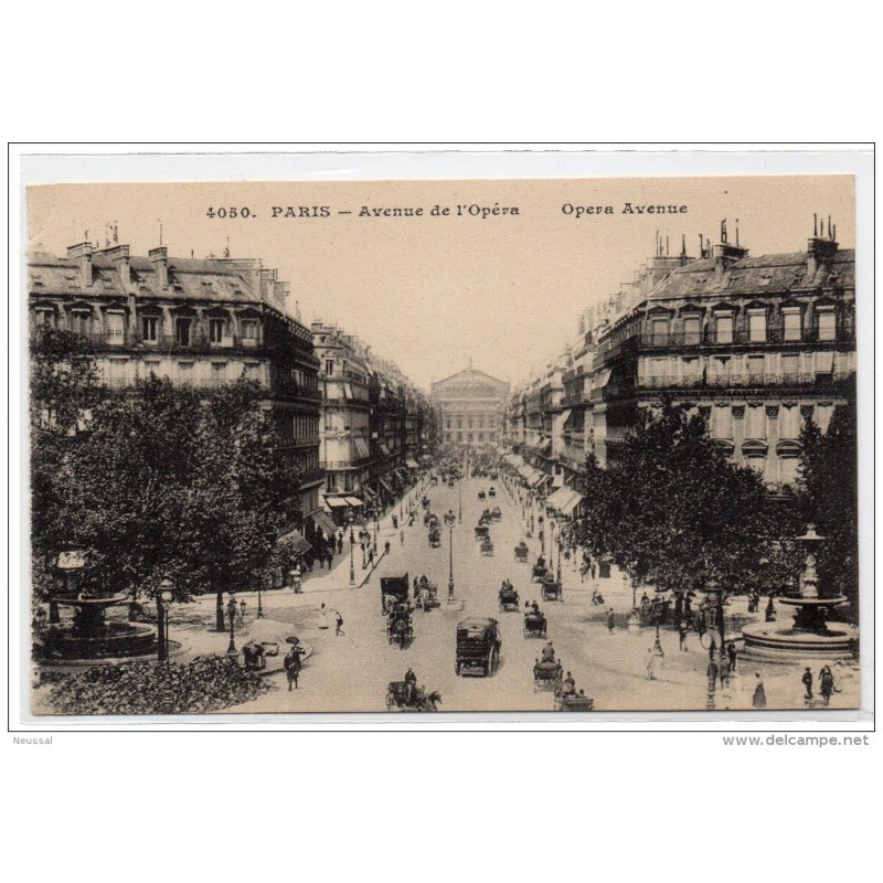 Tarjeta postal paris avenida de lopera Tarjeta postal paris avenida de lopera