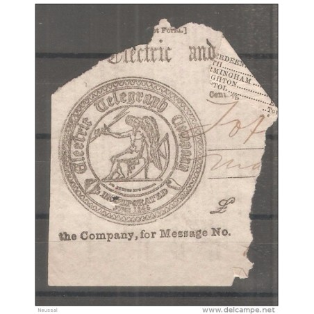 Trozo de papel con cuño 1846