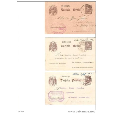 3 tarjetas postales de cervantes