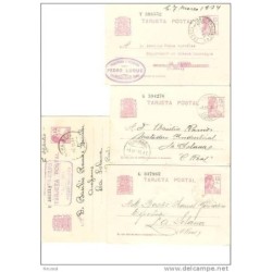 10  tarjetas postales con cuños diferentes