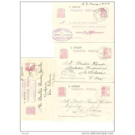 10  tarjetas postales con cuños diferentes