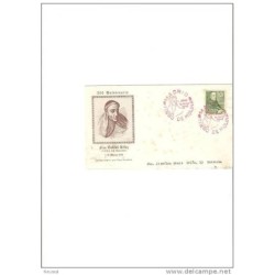 Carta con cuño de 1948 en rojo de tirso de molina  algo oxidada