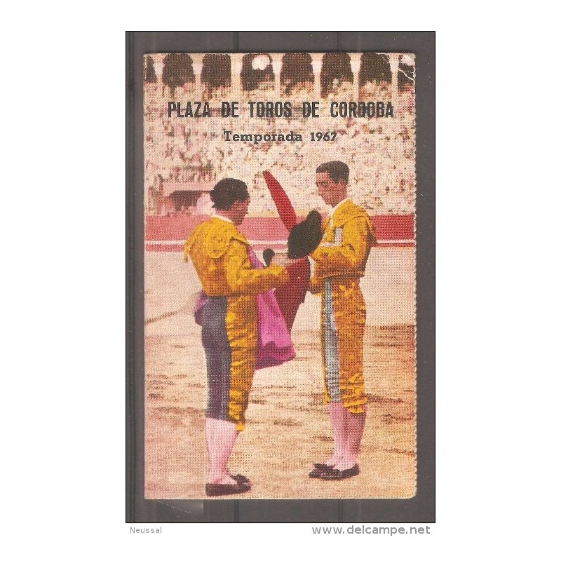 Tarjeta de temporada de Toros de 1967 Plaza de Cordoba Tarjeta de temporada de Toros de 1967 Plaza de Cordoba