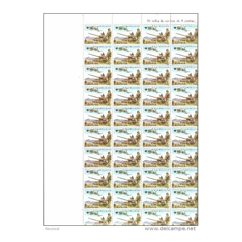 Sello n 2572 en pliego de 80 sellos Sello n 2572 en pliego de 80 sellos