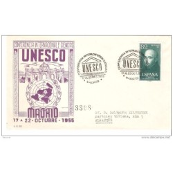Carta  con matasello unesco de 1955