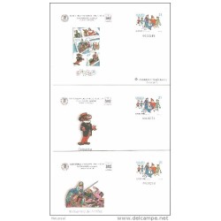 3 sobres entero postal n 41 con diferentes dibujos