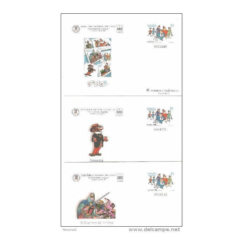 3 sobres entero postal n 41 con diferentes dibujos 3 sobres entero postal n 41 con diferentes dibujos