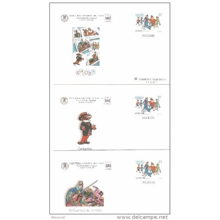 3 sobres entero postal n 41 con diferentes dibujos