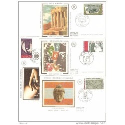 Serie de sobres de primer dia francia de 1975