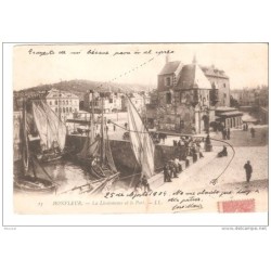 Tarjeta de honfleur circulada a montevideo uruguay 1904