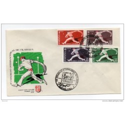 Carta  con serie n12869 y  con matasello congreso internacional de filatelica 1960