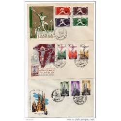 3 cartas  con serie n12809 y  con matasello congreso internacional de filatelica 1960