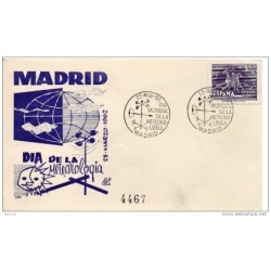 Carta con matasello  dia mundial de la meteorologia de 1962