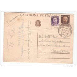 Tarjeta postal   con matasellos 9 regimiento art  df  prenero 8 bateria 1942