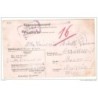 Tarjeta  prisionero de guerra de 1944