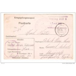 Tarjeta  prisionero de guerra de 1942