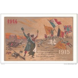 Tarjeta de guerra de 1915 escrita