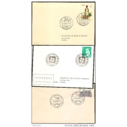 3 cartas con matasellos commemorativos de españa