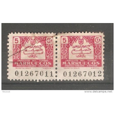 Pareja de impuestos de marruecos 5cts