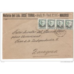 Frontal de carta con matasello madrid