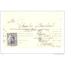 Carta con matasello rodillo barcelona