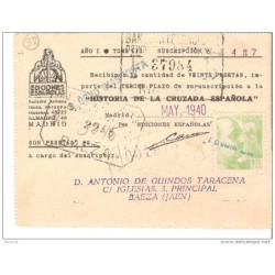Tarjeta de 1940