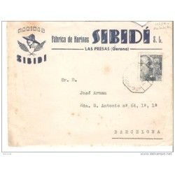 Carta fabrica de harinas  sibidi  Gerona