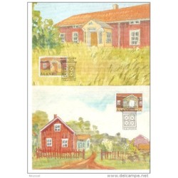 2 tarjetas postales de aland 1998
