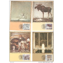 Serie de 4 tarjeta postal de  1982 suecia