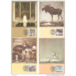 Serie de 4 tarjeta postal de  1982 suecia