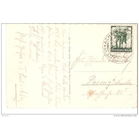 Tarjeta con matasellos de alemania