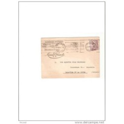 Tarjeta postal  con cuño de madrid